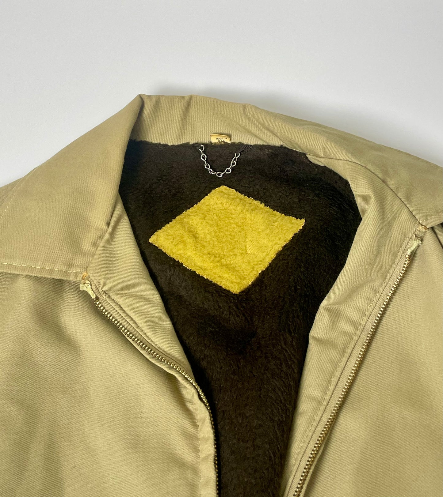 Vintage Canvas Sherpa Jacket- Men Medium