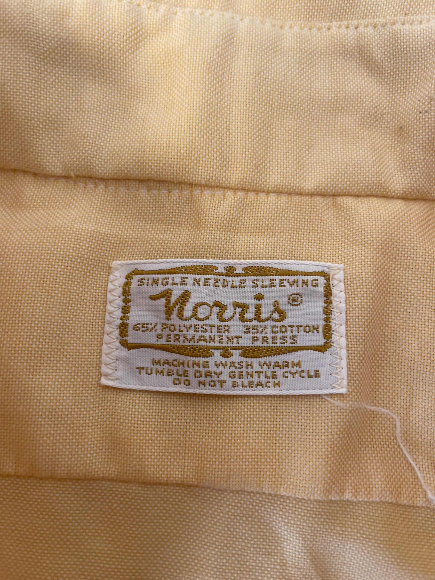 1970's Vintage Yellow Button Down