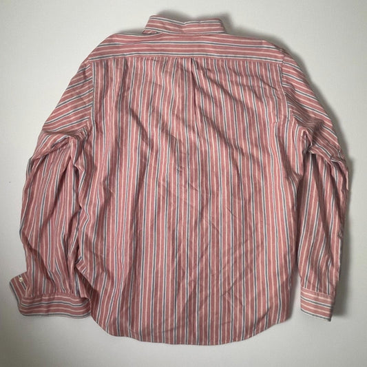 Ralph Lauren Red and White Casual Button Down Shirt- Men XL