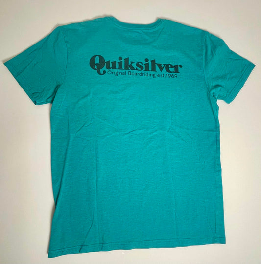 Quicksilver Teal Logo Tee- Men M