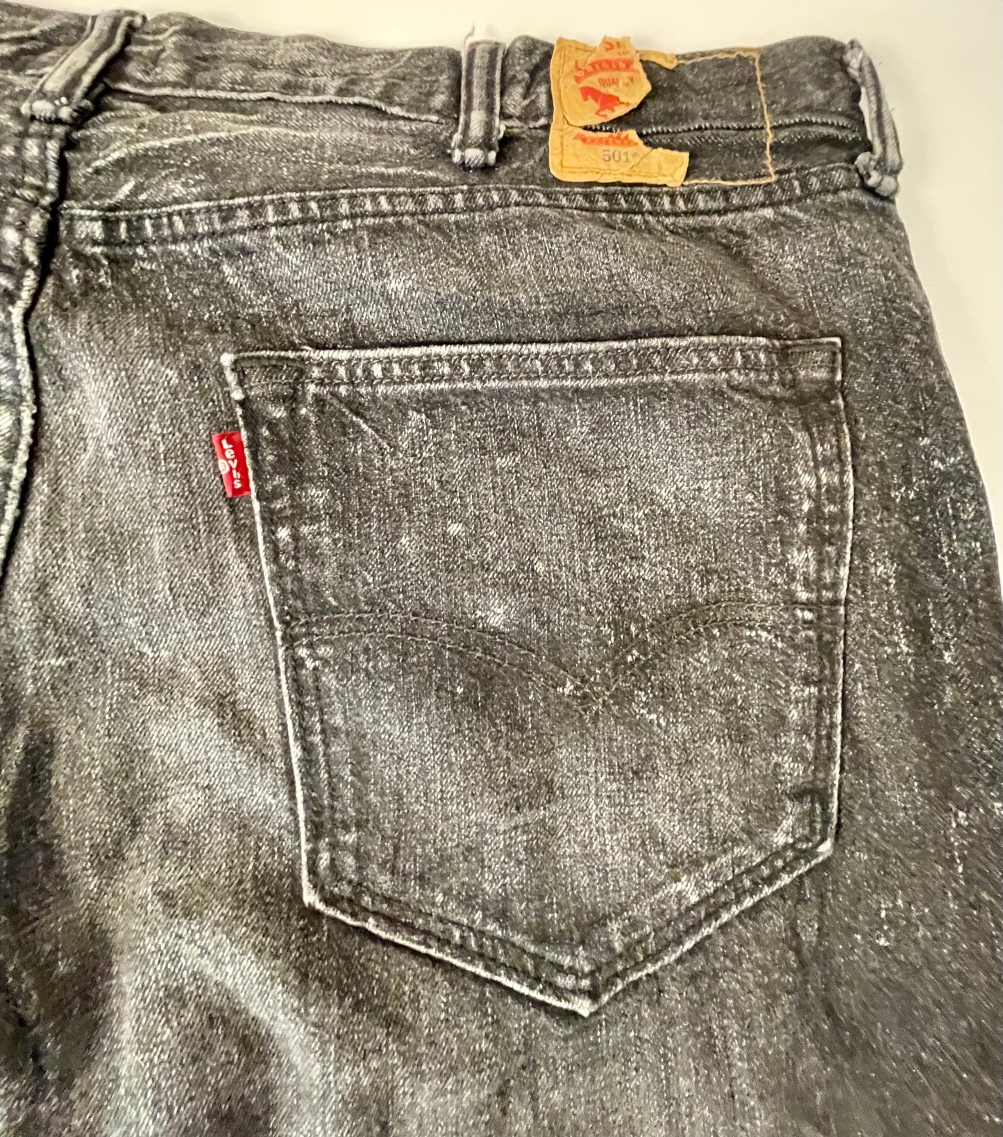 Custom Black- Vintage Washed Levi's 501