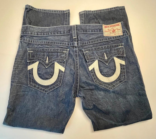 Y2K True Religion Ricky Dark Wash Straight Leg Jean- Men 40x34