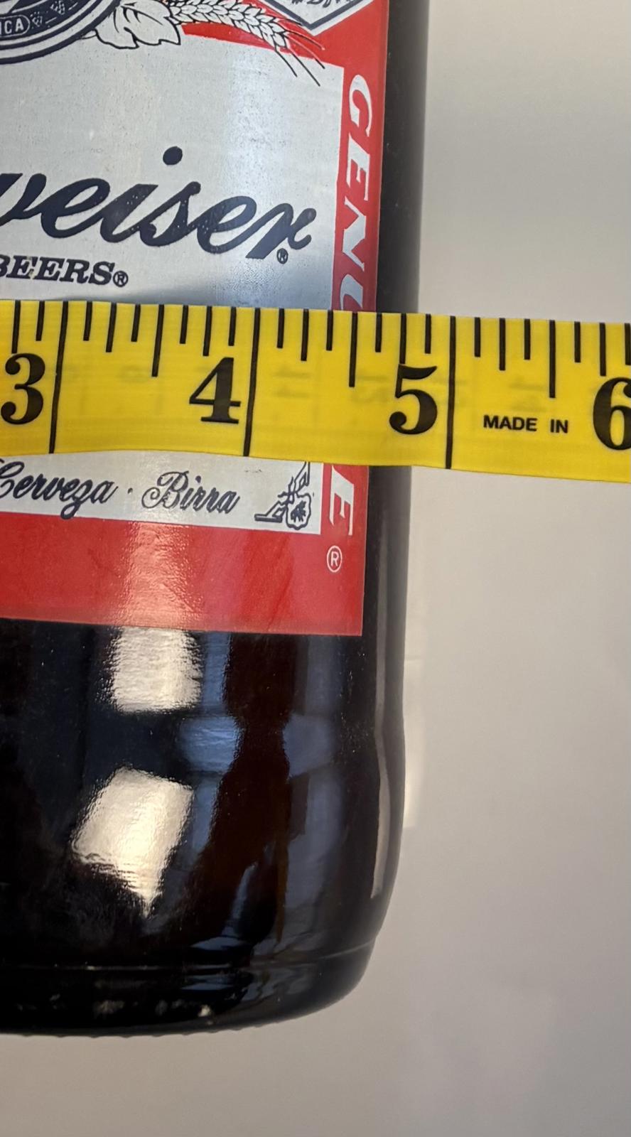 Vintage Large Scale Budweiser Bottle- 15” x 5”