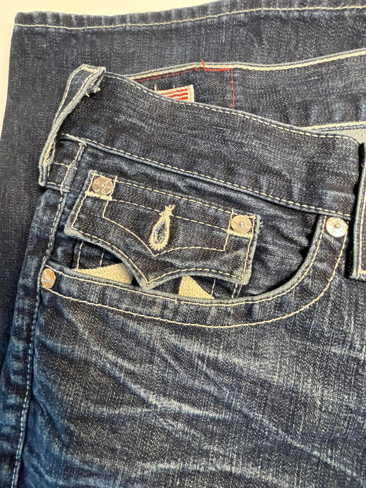 Y2K True Religion Ricky Dark Wash Straight Leg Jean- Men 40x34