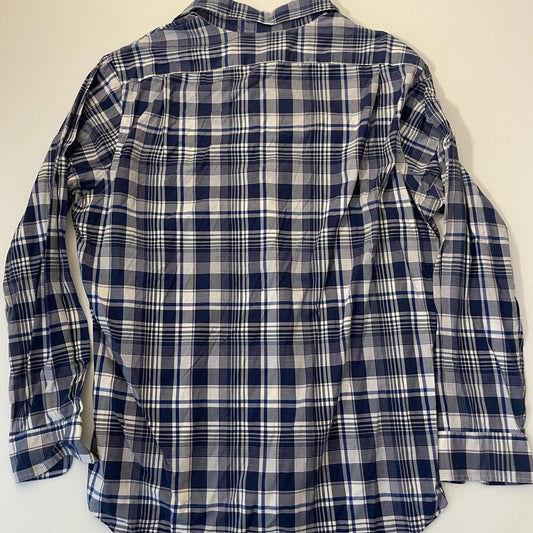 Ralph Lauren Blue and White Casual Button Down Shirt- Men XL