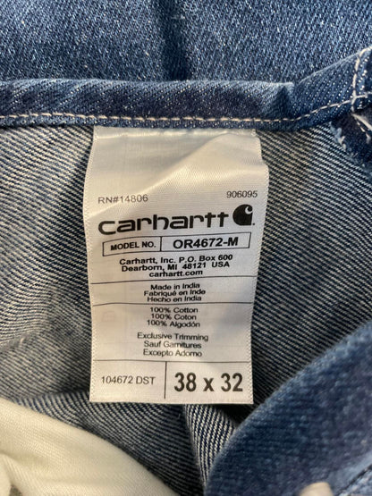 Carhartt Bib Denim Overalls- Men 38x32