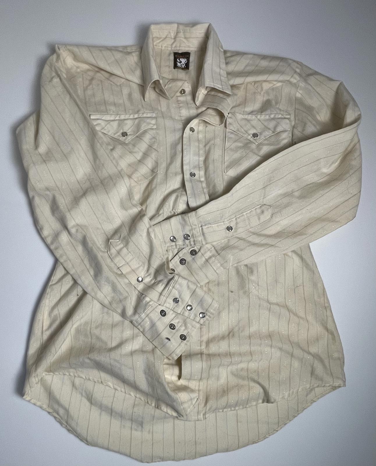 Vintage 80’s Karman Pearl Snap- Men L