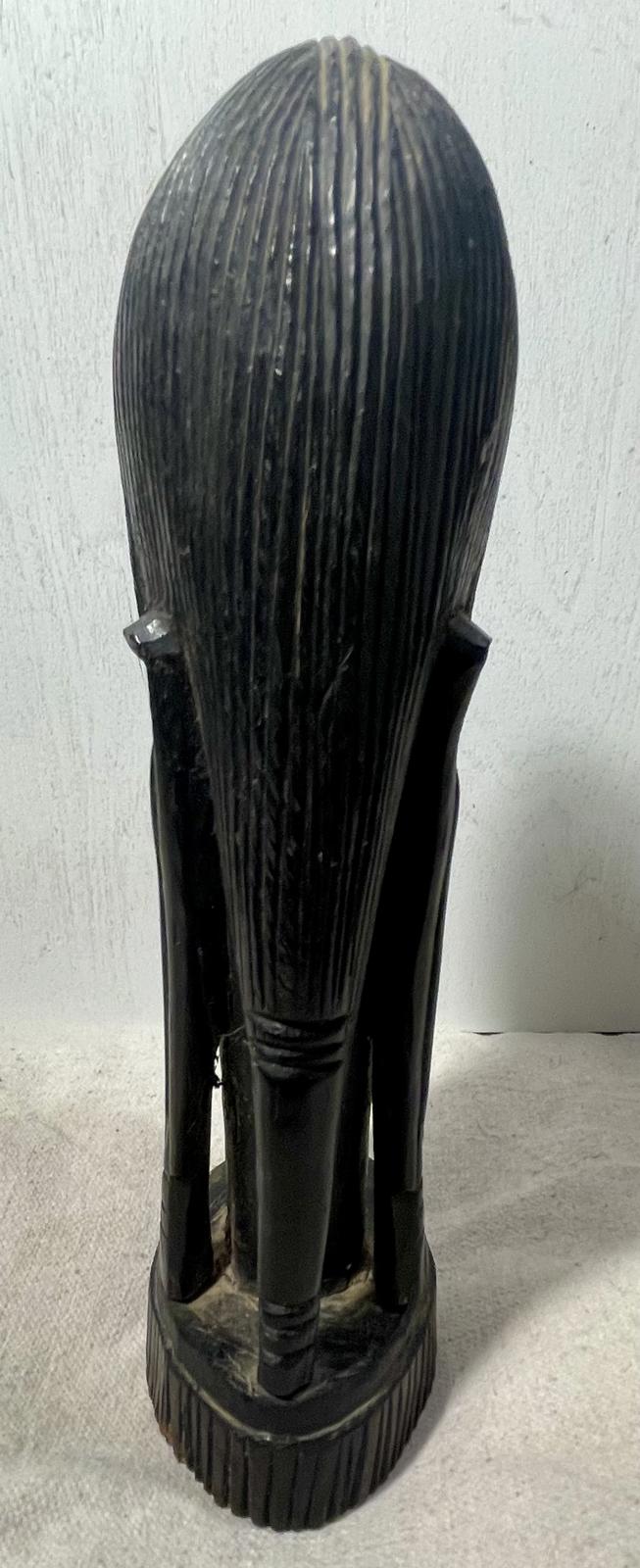 Vintage Hand Carved African Wooden Bust