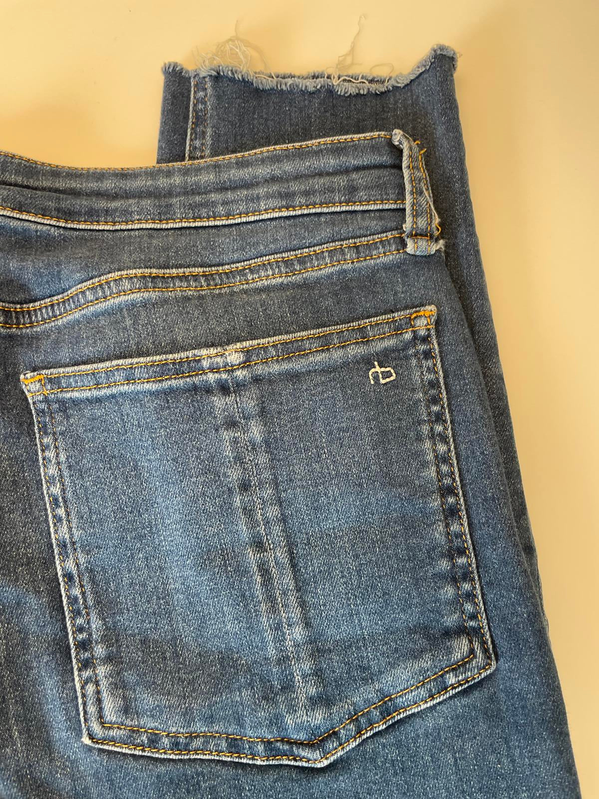 Rag & Bone Nina High-Rise Ankle Skinny Blue Jean- Women 32w