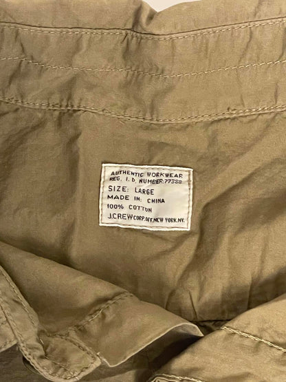 J. Crew 100% Cotton Green Workwear Shirt- Men L