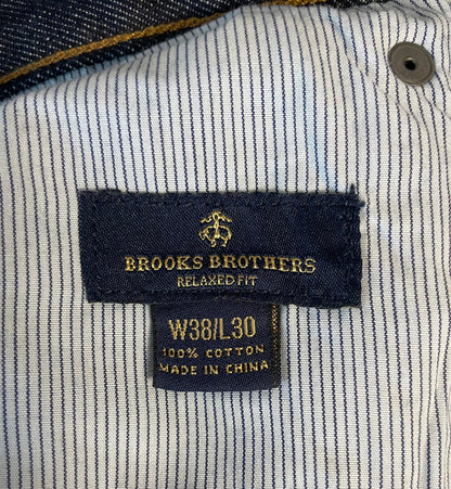 Brooks Brothers Dark Wash Relaxed Fit Jean- Men 38x30