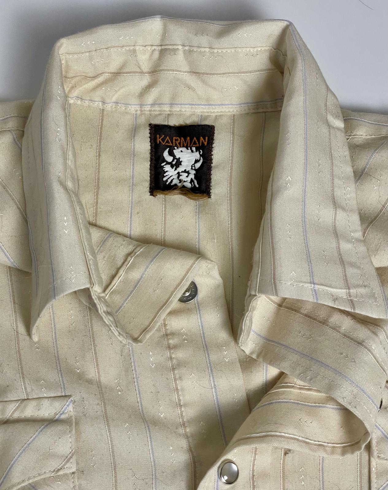 Vintage 80’s Karman Pearl Snap- Men L