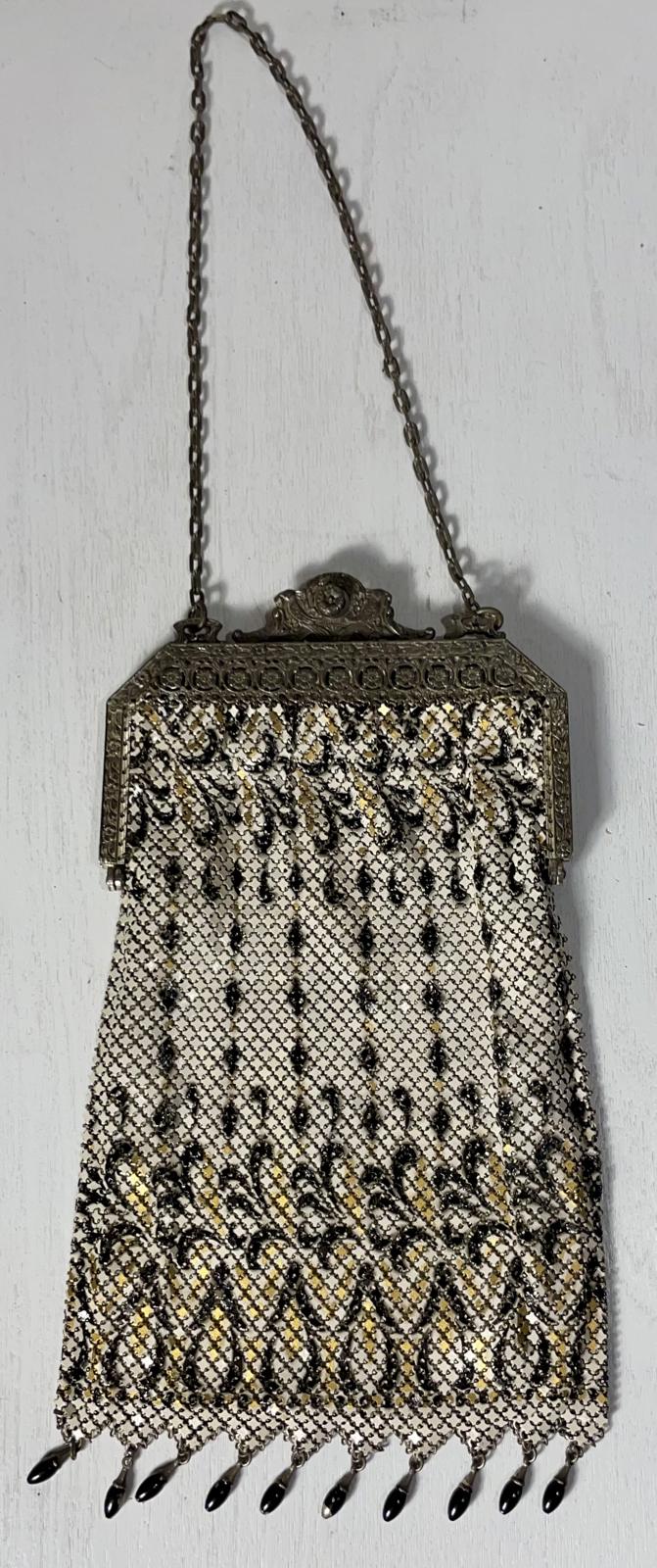 Antique Mandalian Enamel Mesh Bag
