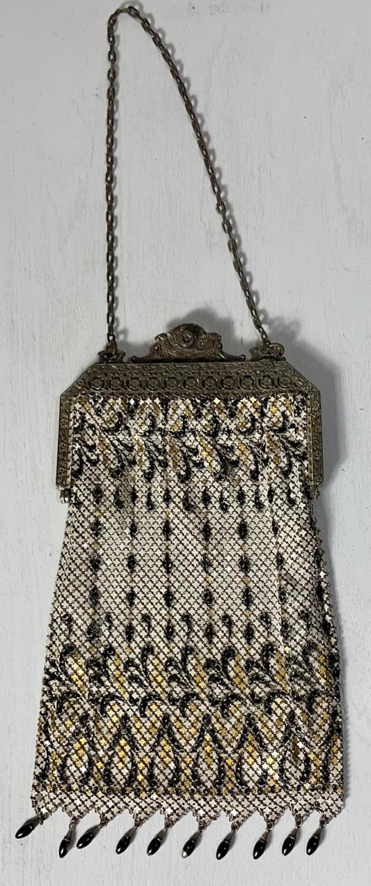 Antique Mandalian Enamel Mesh Bag