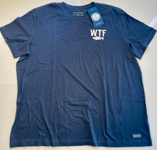 Life is Good WTF (Where's the Fish?) Tee - Men XXL
