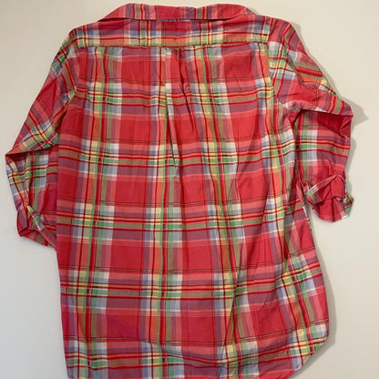 Ralph Lauren Pink and Green Casual Button Down Shirt