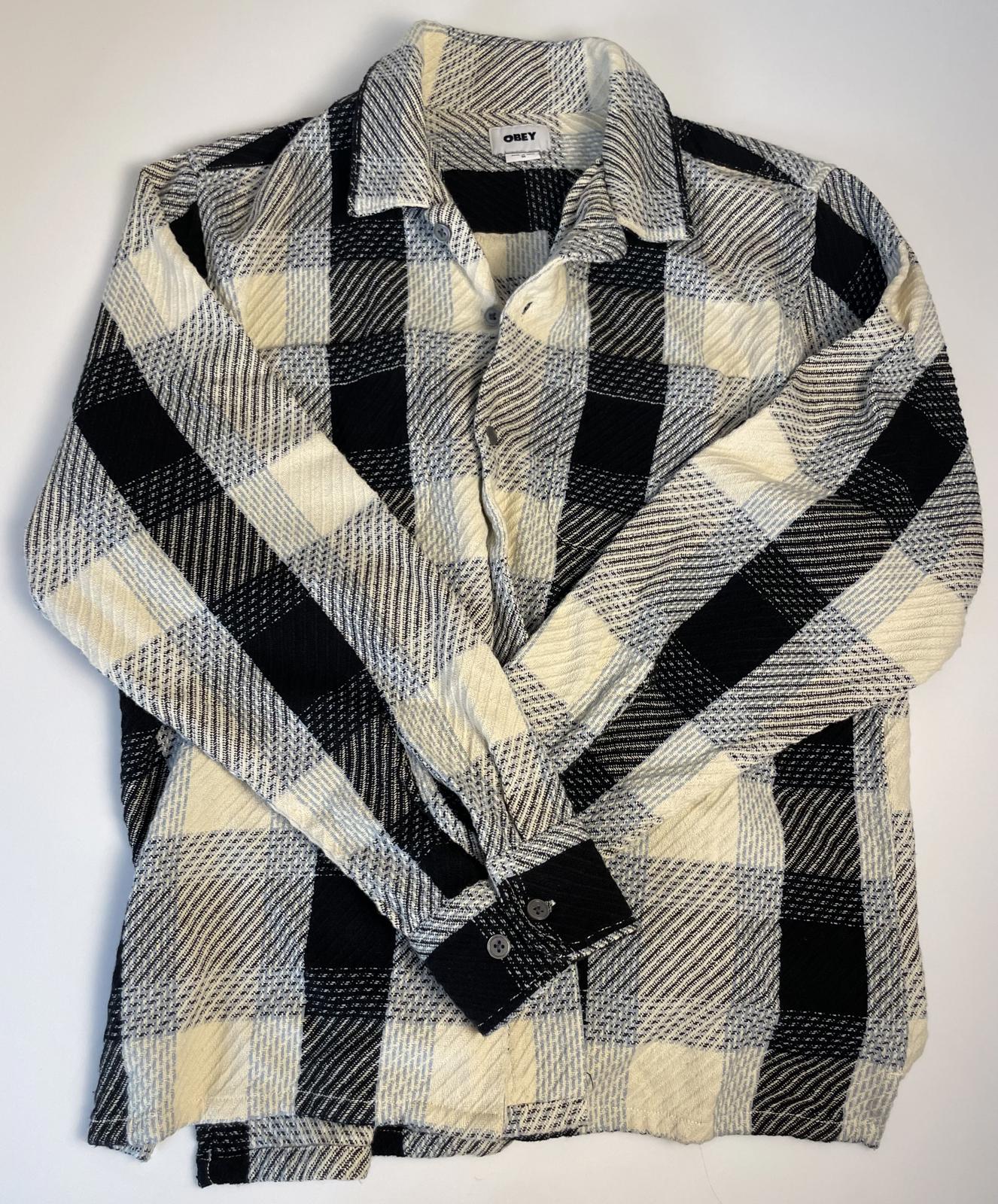 OBEY Bruce Woven Button Down- Men M