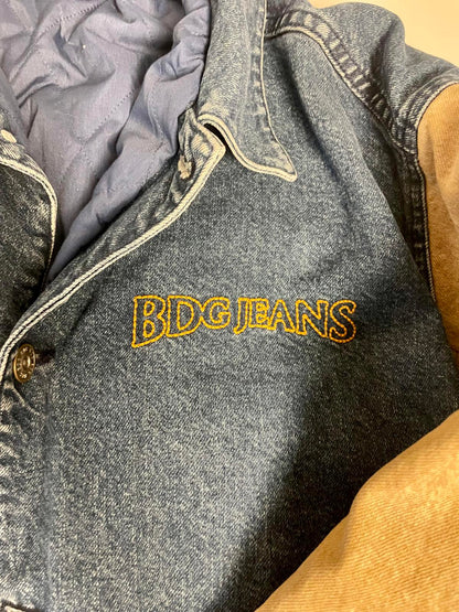 BDG Denim Letterman Jacket- Men S