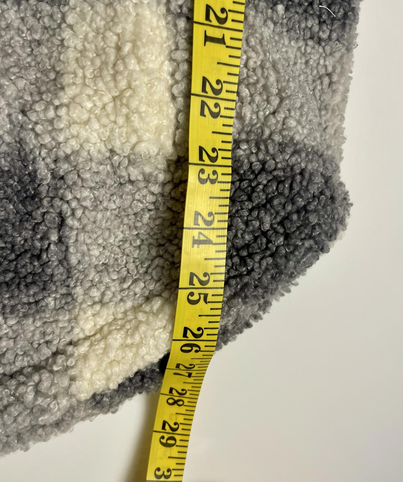 Hollister Teddy Plaid Faux Sherpa Lined Pea Coat- Women M