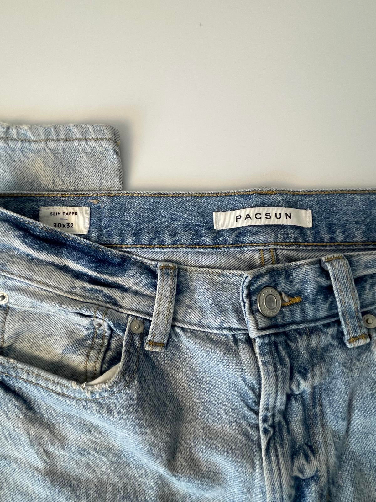PACSUN Slim Taper Light Wash Jean- Men 30/32