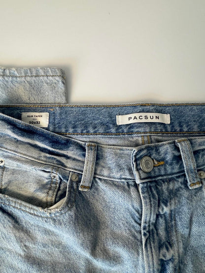 PACSUN Slim Taper Light Wash Jean- Men 30/32