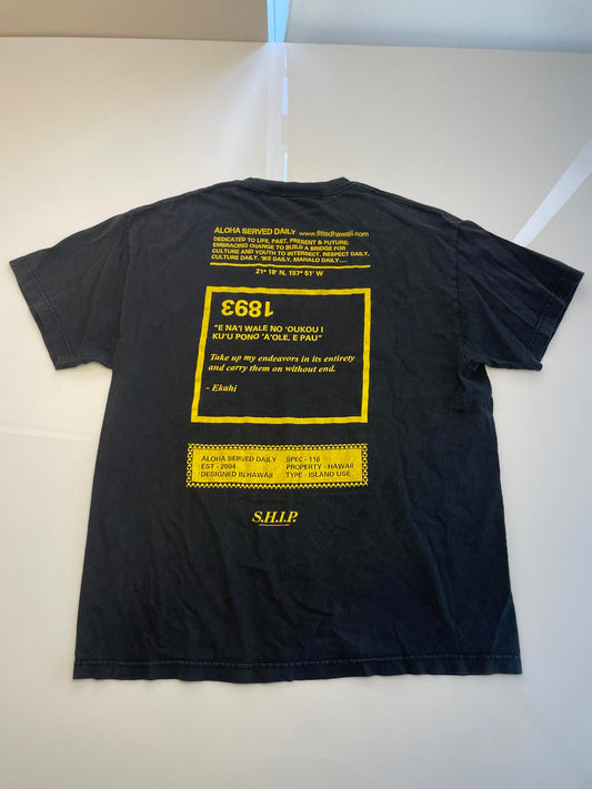 Fitted Hawaii Aloha Served Daily Tee- Men XL
