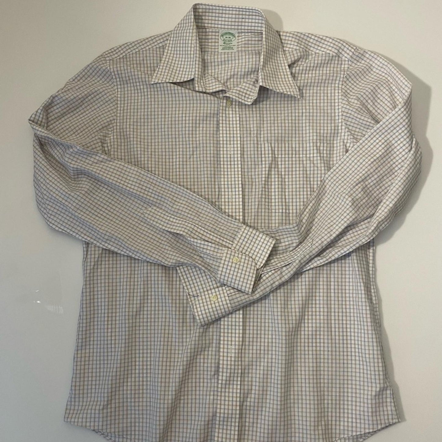 Brooks Brothers White and Blue Dress Shirt