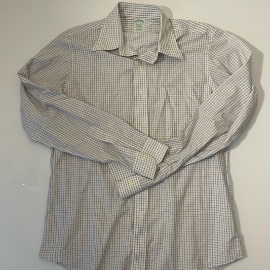 Brooks Brothers White and Blue Dress Shirt