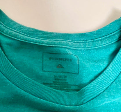 Quicksilver Teal Logo Tee- Men M