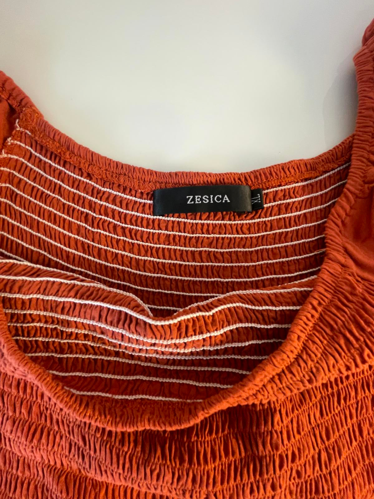 ZESICA Square Neck Tiered Midi Dress - Women XL