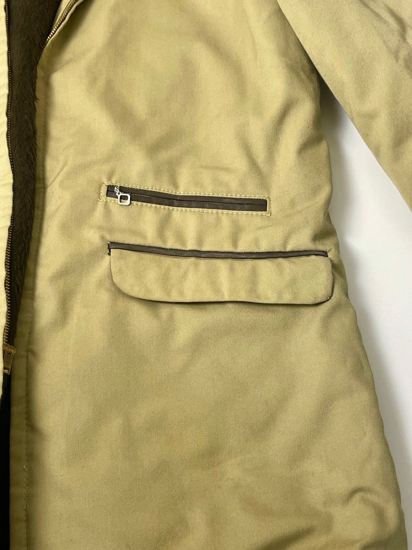 Vintage Canvas Sherpa Jacket- Men Medium