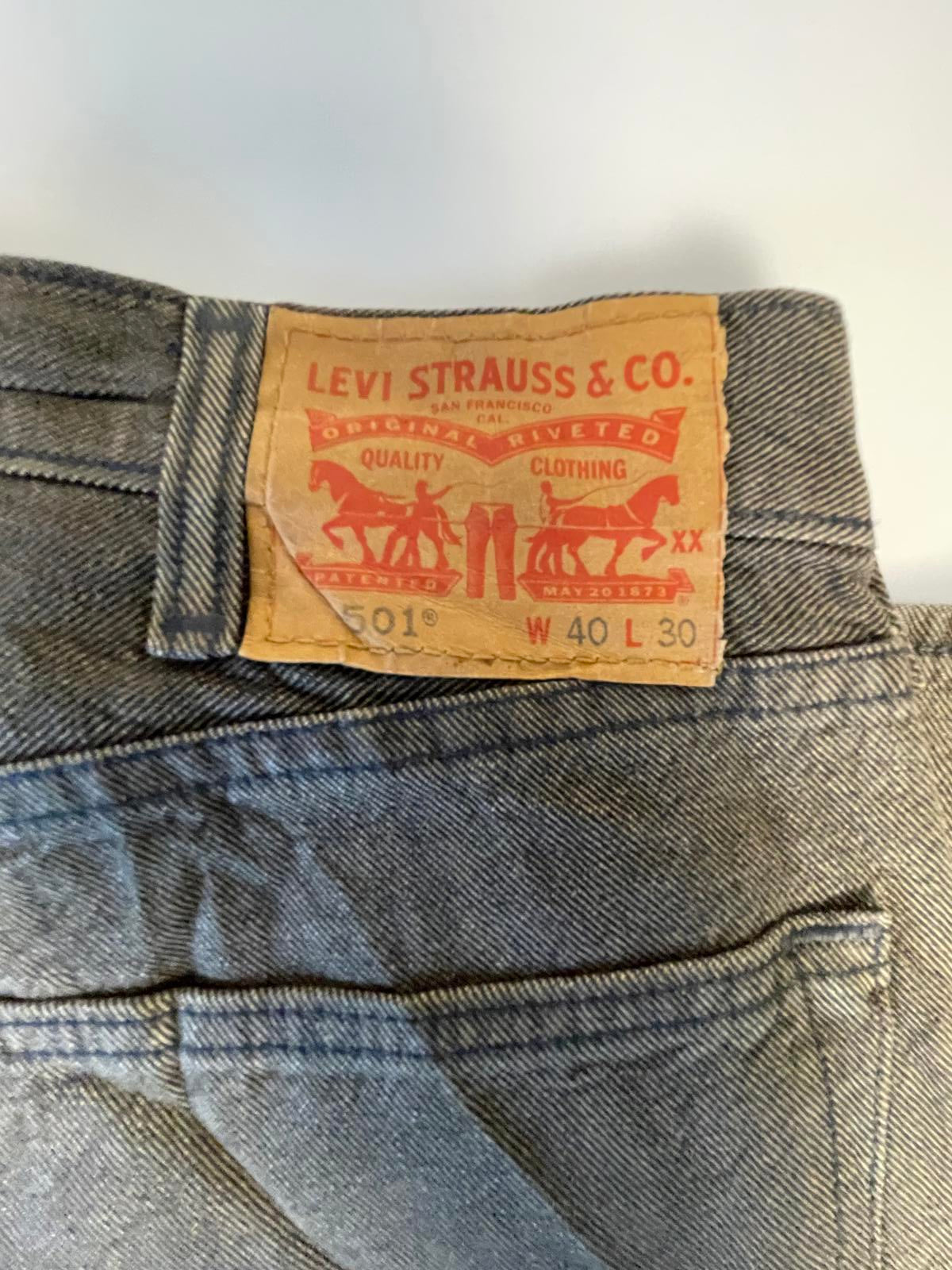 Vintage Levi’s 501 Y2K Gray Jean- Men 40x30