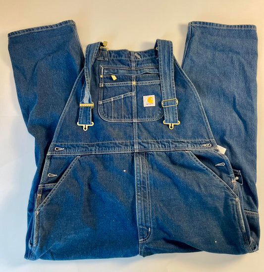 Carhartt Bib Denim Overalls- Men 38x32