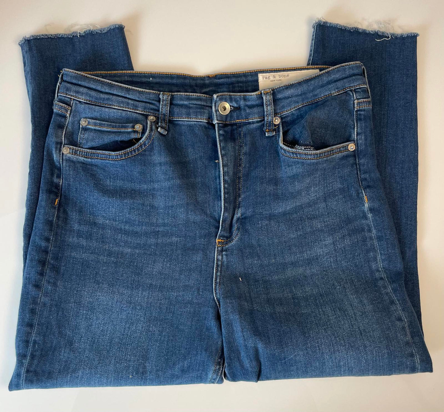 Rag & Bone Nina High-Rise Ankle Skinny Blue Jean- Women 32w