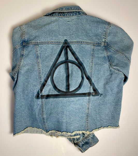 Harry Potter Deathly Hollows Denim Jacket- Women S