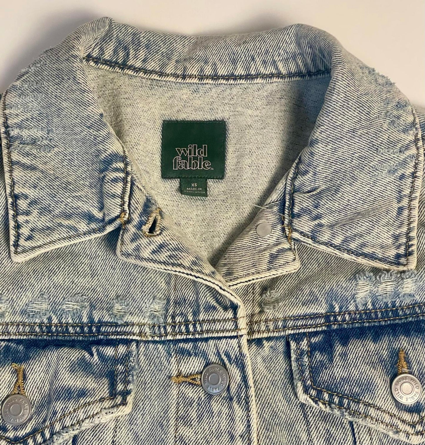 Wild Fable Acid Wash Denim Jacket - Women XS
