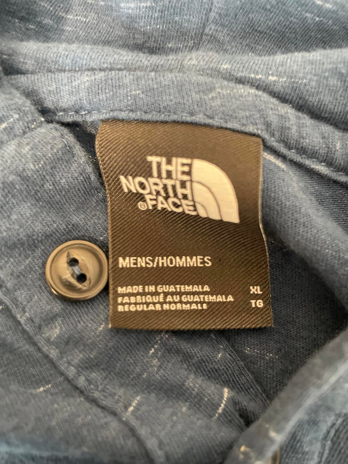 The Northface Blue Henley Hoodie - Men's XL
