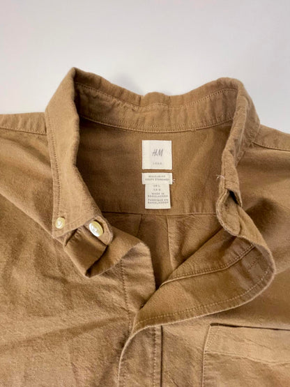 H&M Dark Khaki Work Shirt - Men’s L