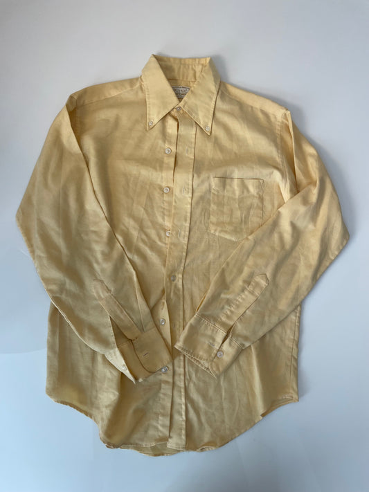 1970's Vintage Yellow Button Down