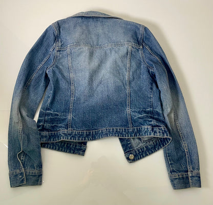 GUESS Cropped Washed Denim Jacket- Women XL