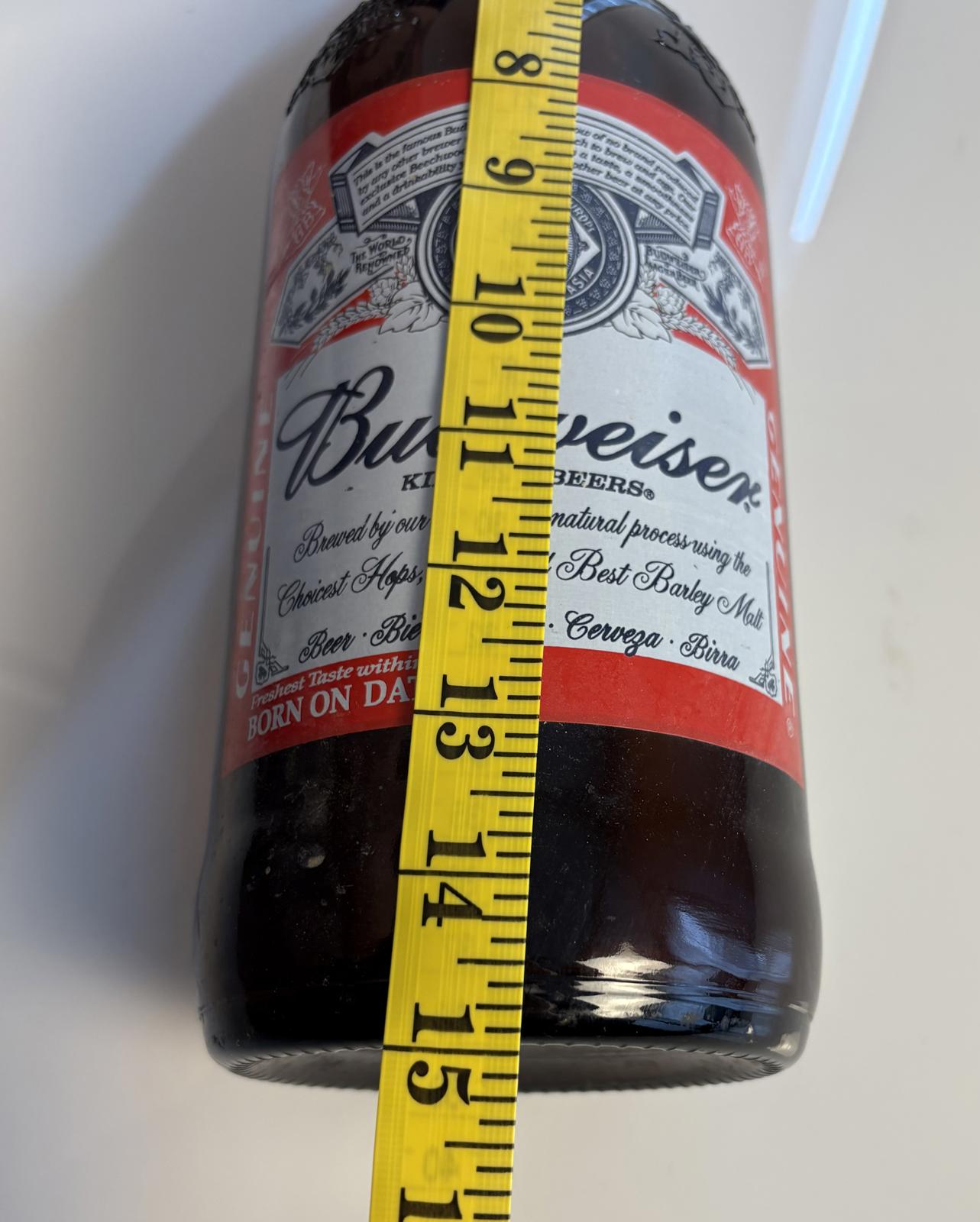 Vintage Large Scale Budweiser Bottle- 15” x 5”