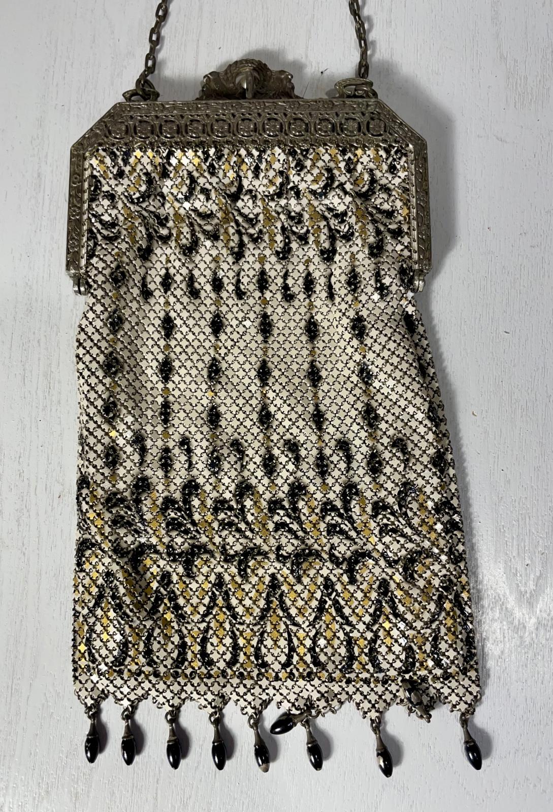 Antique Mandalian Enamel Mesh Bag