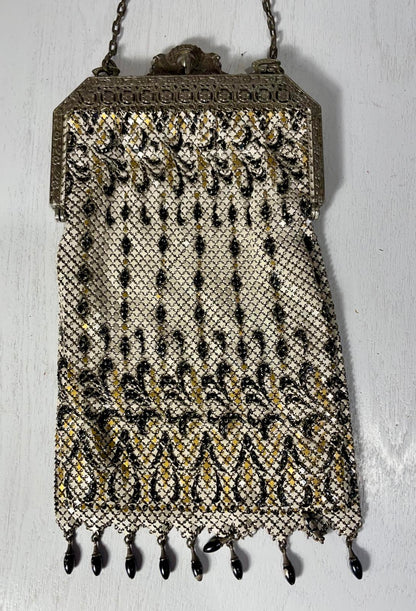 Antique Mandalian Enamel Mesh Bag