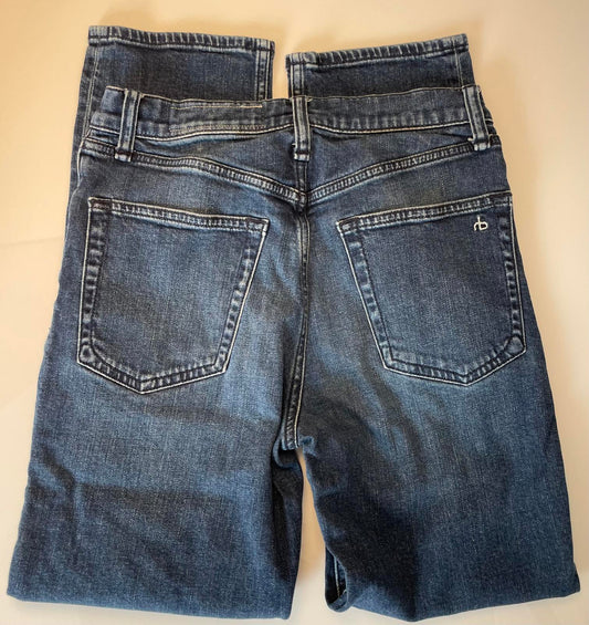 Rag & Bone Wren High Rise Slim Straight Blue Jean- Women 25w