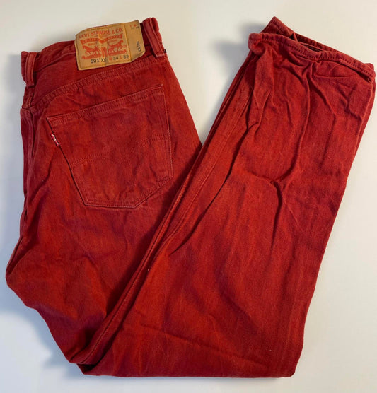 Levi 501 XX Red Denim Original Fit- Button Fly - Men 34x32