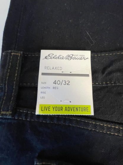 Eddie Bauer Dark Wash Relaxed Fit Jean- Men 40x32