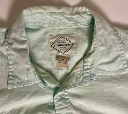 St. John’s Bay Teal Double Pocket Button Down - Men XL