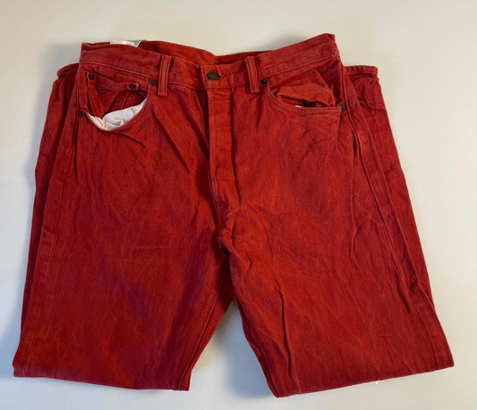 Levi 501 XX Red Denim Original Fit- Button Fly - Men 34x32
