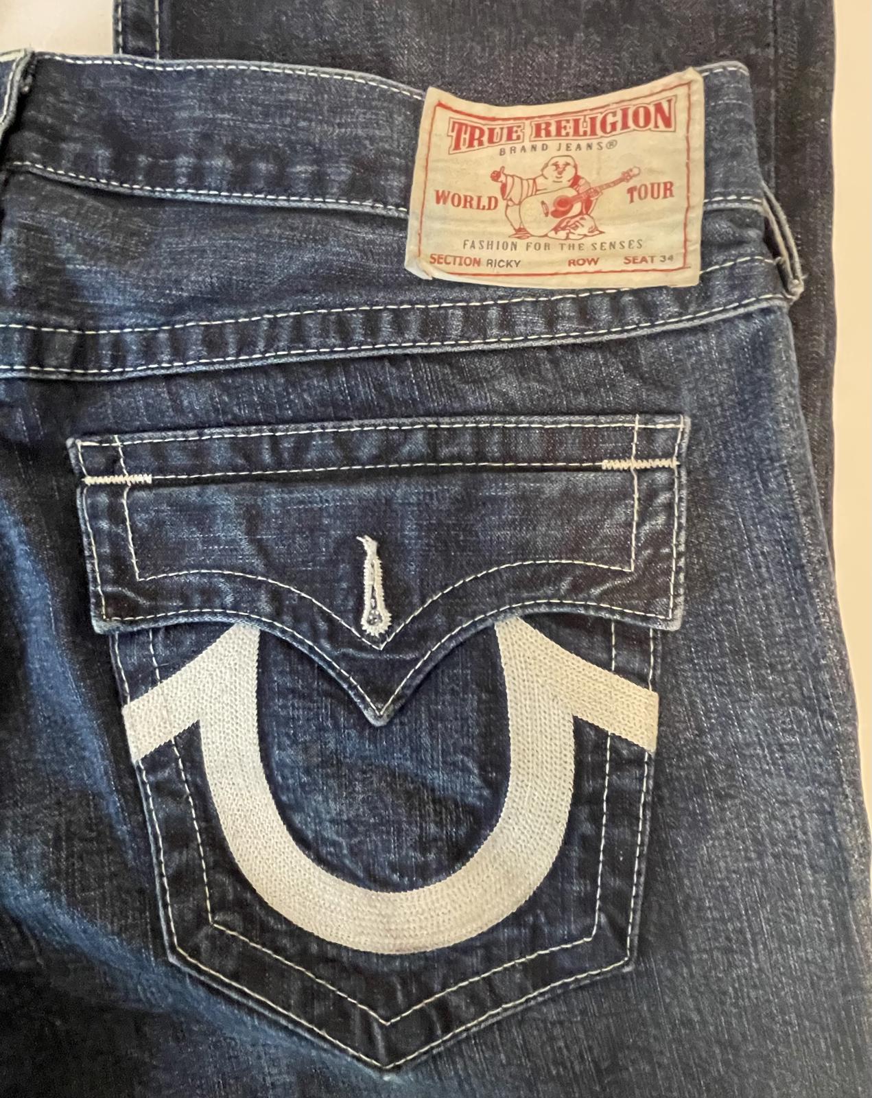 Y2K True Religion Ricky Dark Wash Straight Leg Jean- Men 40x34
