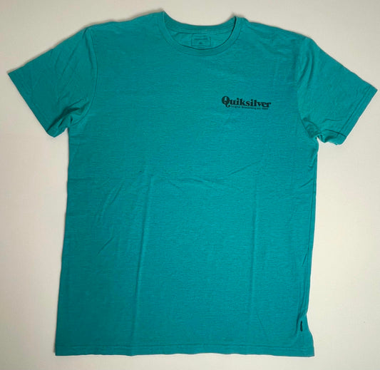 Quicksilver Teal Logo Tee- Men M